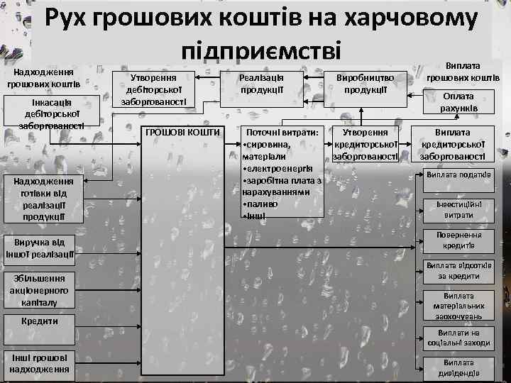 Рух грошових коштів на харчовому підприємстві Надходження грошових коштів Інкасація дебіторської заборгованості Надходження готівки
