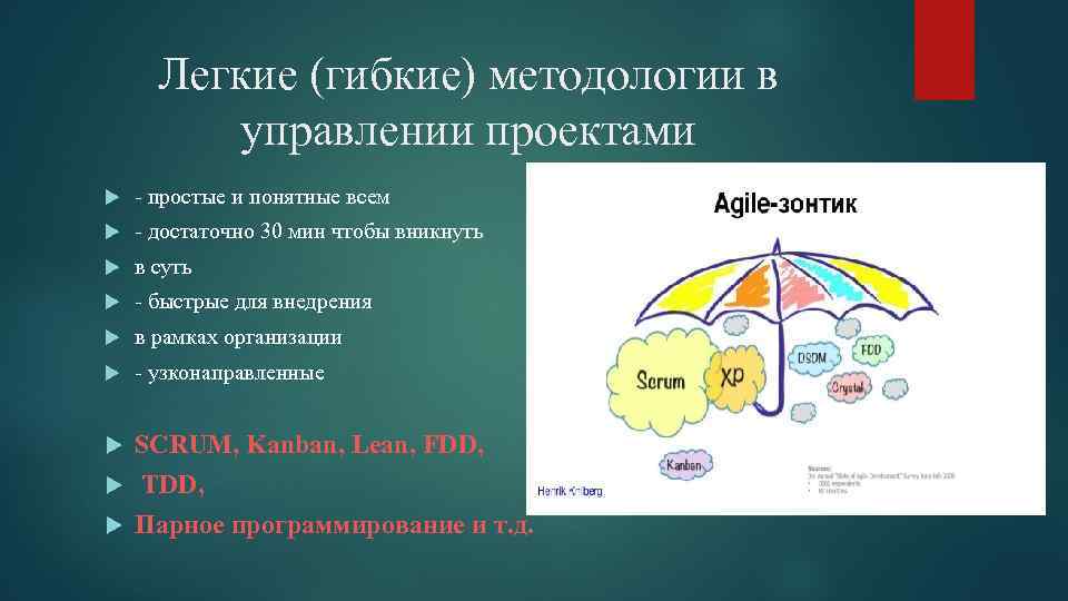 Легкие (гибкие) методологии в управлении проектами - простые и понятные всем - достаточно 30