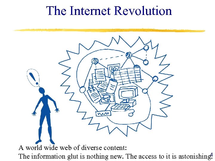  The Internet Revolution A world wide web of diverse content: 4 The information