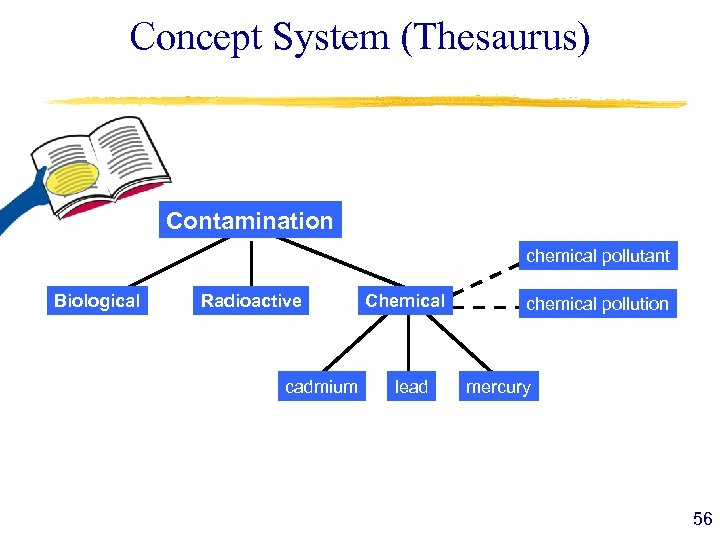 Concept System (Thesaurus) Contamination chemical pollutant Biological Radioactive cadmium Chemical lead chemical pollution mercury