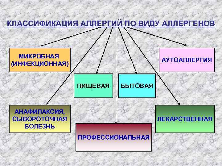 Классификация аллергенов