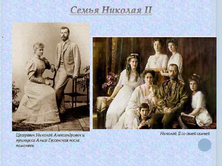 . Цесаревич Николай Александрович и принцесса Алиса Гессенская после помолвки Николай II со своей