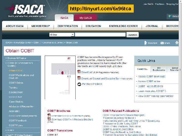 http: //tinyurl. com/6 x 96 tca COBIT (3) 12 Copyright © 2012 M. E.