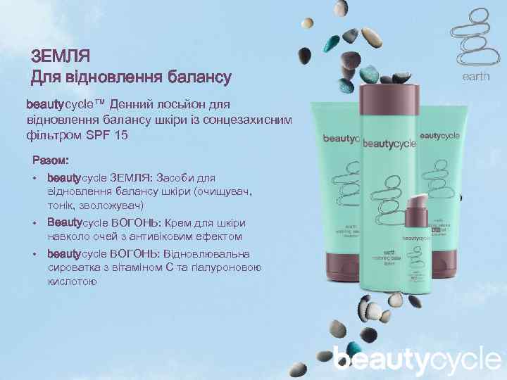 ЗЕМЛЯ Для відновлення балансу beautycycle™ Денний лосьйон для відновлення балансу шкіри із сонцезахисним фільтром