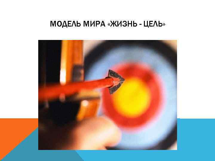 МОДЕЛЬ МИРА «ЖИЗНЬ - ЦЕЛЬ» 