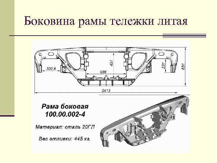 Боковина рамы тележки литая 