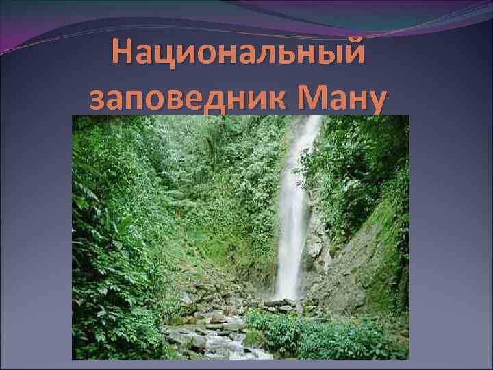 Национальный заповедник Ману 