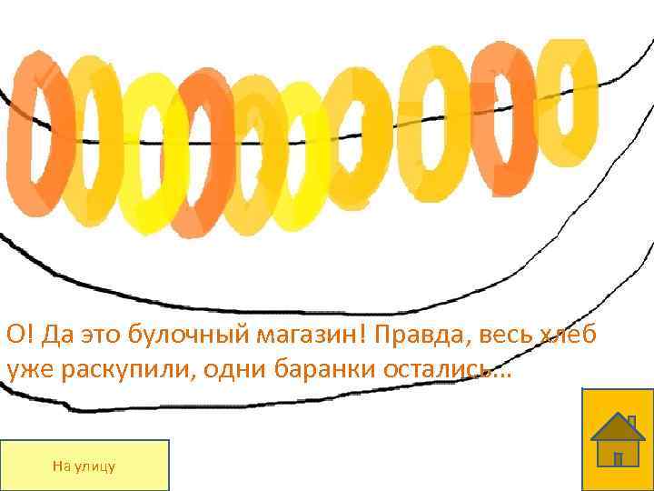 О! Да это булочный магазин! Правда, весь хлеб уже раскупили, одни баранки остались… На