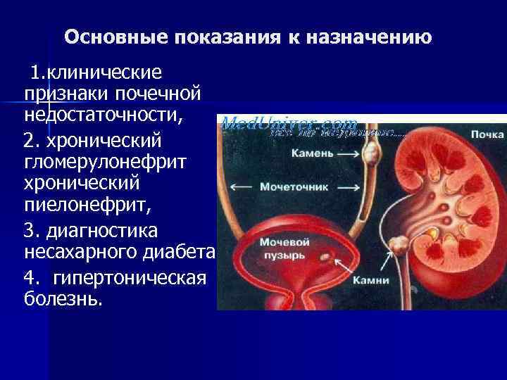 Признаки почек