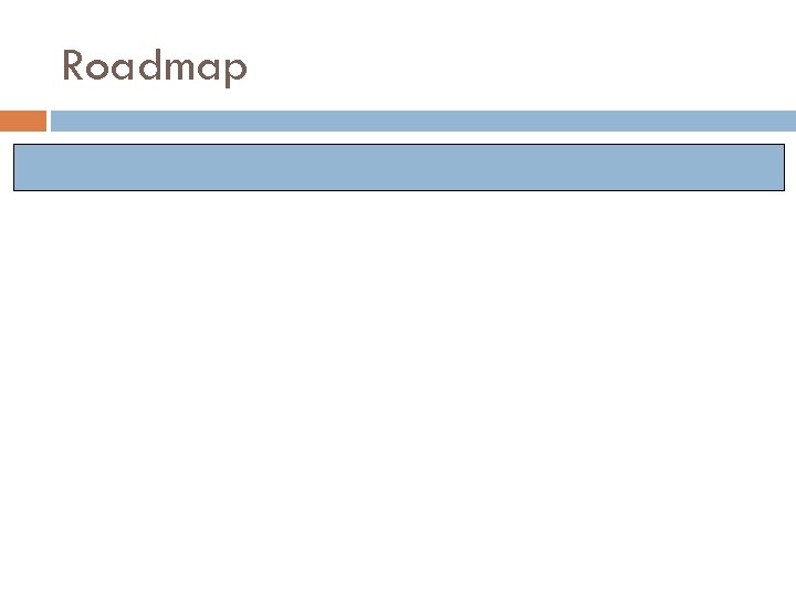 Roadmap 