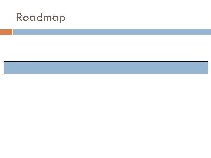 Roadmap 