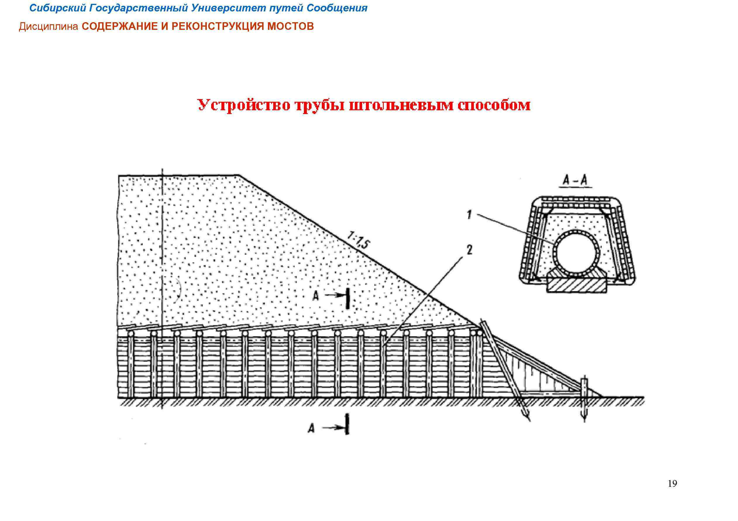Сибирский Государственный Университет путей Сообщения Дисциплина СОДЕРЖАНИЕ И РЕКОНСТРУКЦИЯ МОСТОВ 19 