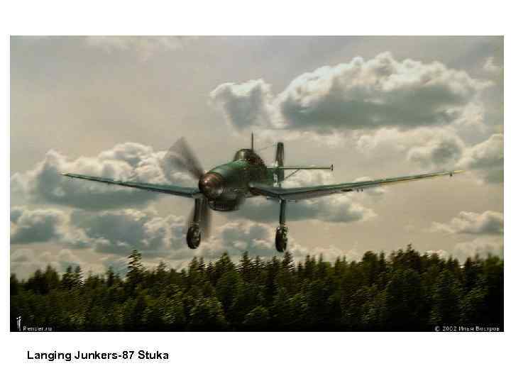 Langing Junkers-87 Stuka 