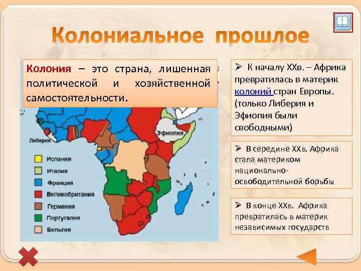 Колония – это страна, лишенная политической и хозяйственной самостоятельности. Ø К началу XXв. –