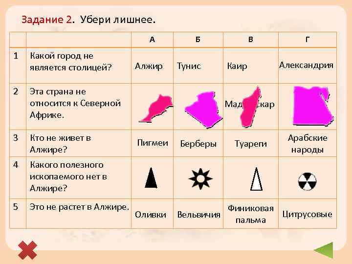 Задание 2. Убери лишнее. 2 А 1 Какой город не является столицей? 2 Б