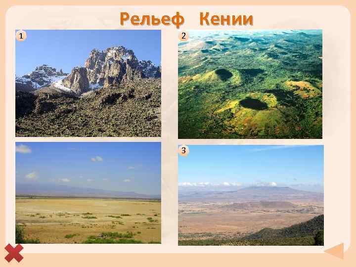 1 Рельеф Кении 2 3 