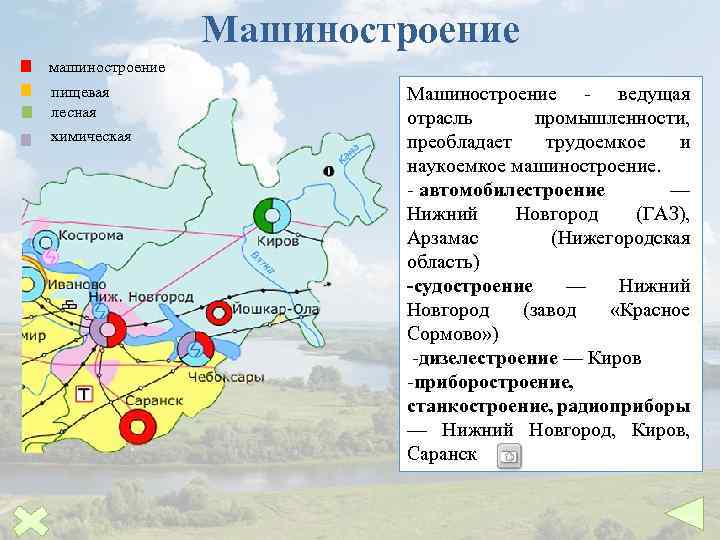 Машиностроение машиностроение пищевая лесная химическая Машиностроение ведущая отрасль промышленности, преобладает трудоемкое и наукоемкое машиностроение.