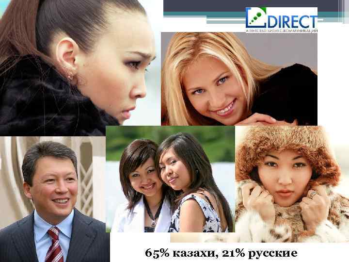 65% казахи, 21% русские 