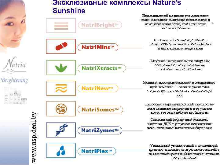 Эксклюзивные комплексы Nature's Sunshine Инновационный комплекс для осветления кожи уменьшает появление темных пятен и