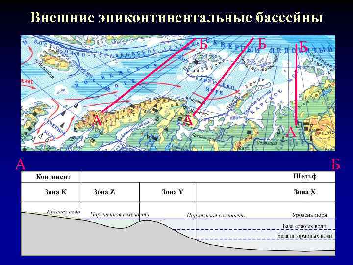 Внешние эпиконтинентальные бассейны Б А А А Б Б А Б 