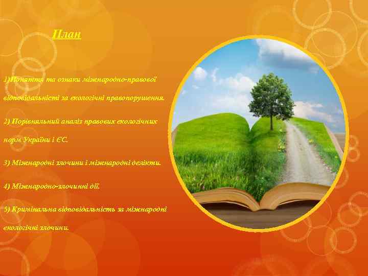 План 1)Поняття та ознаки міжнародно-правової відповідальністі за екологічні правопорушення. 2) Порівняльний аналіз правових екологічних