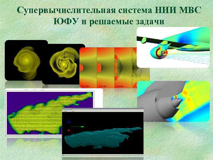 Супервычислительная система НИИ МВС ЮФУ и решаемые задачи 