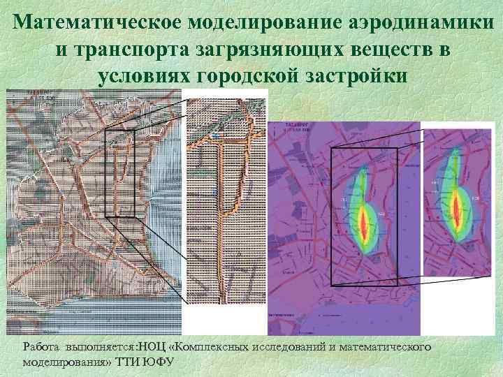 Математическое моделирование аэродинамики и транспорта загрязняющих веществ в условиях городской застройки Работа выполняется: НОЦ