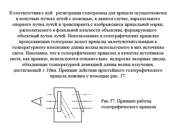 Голографический прицел схема