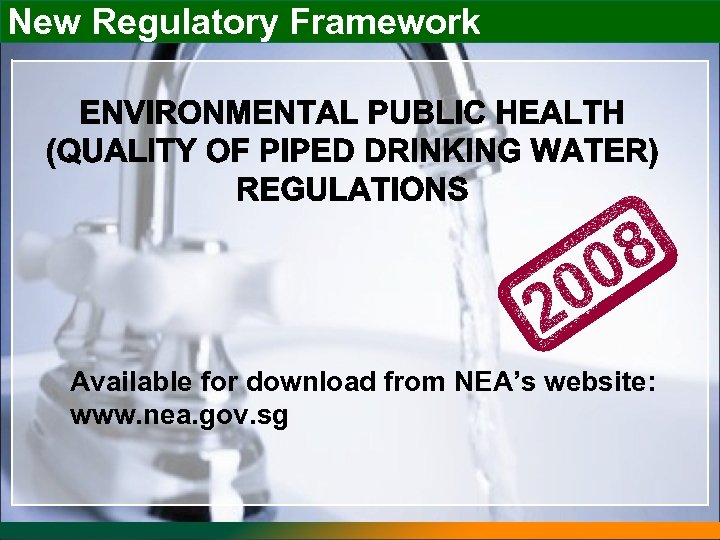 New Regulatory Framework 8 0 0 2 Available for download from NEA’s website: www.