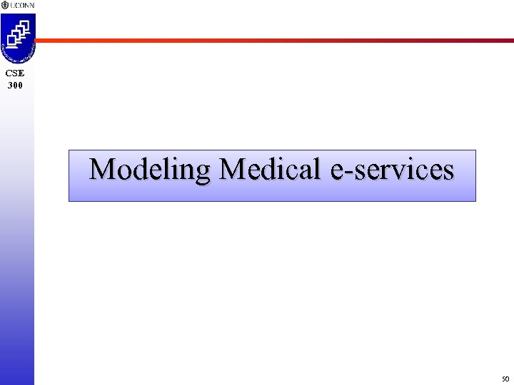 CSE 300 Modeling Medical e-services 50 