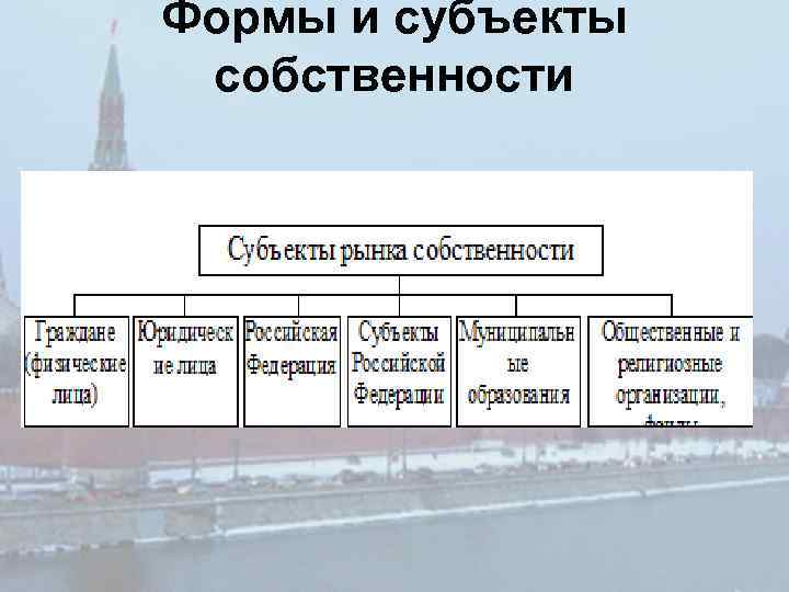 Формы и субъекты собственности 