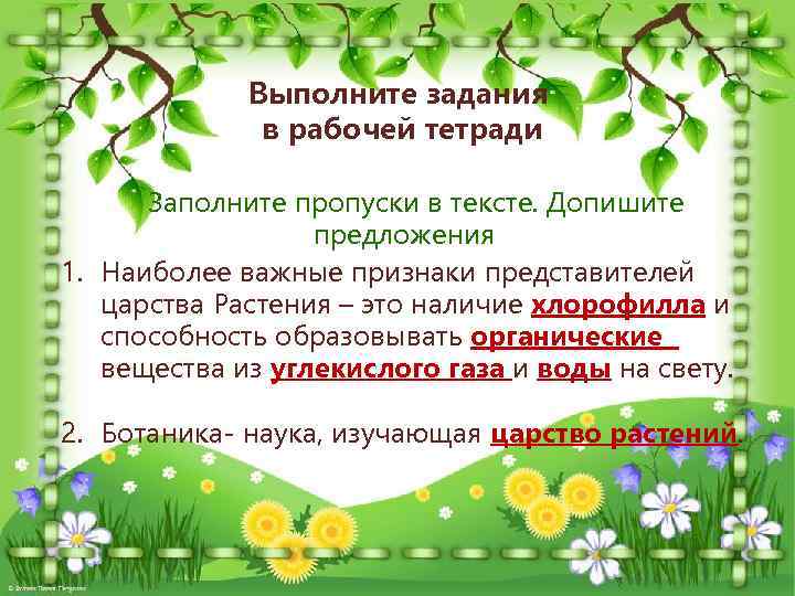 Выполните задания в рабочей тетради Заполните пропуски в тексте. Допишите предложения 1. Наиболее важные