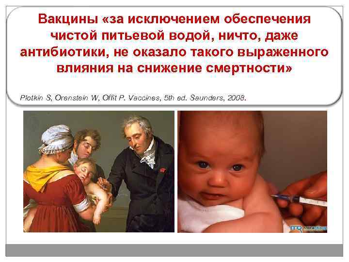Вакцины «за исключением обеспечения чистой питьевой водой, ничто, даже антибиотики, не оказало такого выраженного