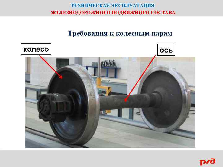 ТЕХНИЧЕСКАЯ ЭКСПЛУАТАЦИЯ ЖЕЛЕЗНОДОРОЖНОГО ПОДВИЖНОГО СОСТАВА Требования к колесным парам колесо ось 