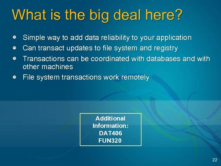 What is the big deal here? Simple way to add data reliability to your