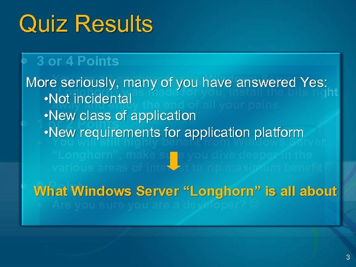 Quiz Results 3 or 4 Points You are a Longhornoholic Windows Server More seriously,