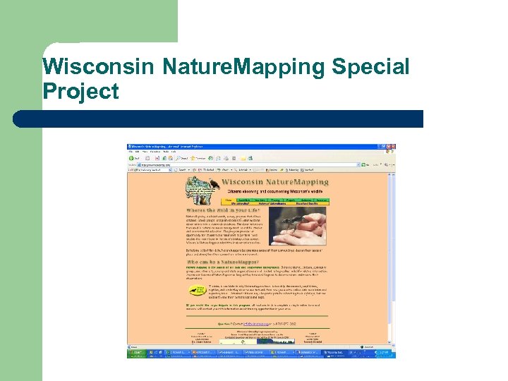 Wisconsin Nature. Mapping Special Project 