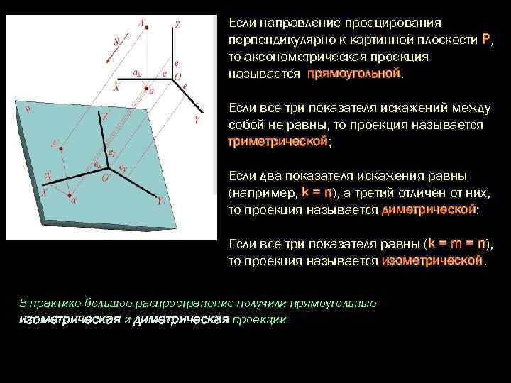 Как называются проекции полученные