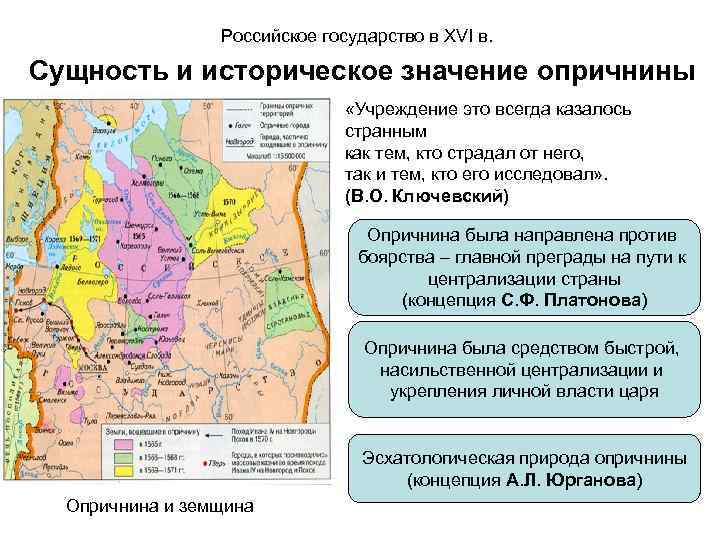 Российское государство в XVI в. Сущность и историческое значение опричнины «Учреждение это всегда казалось