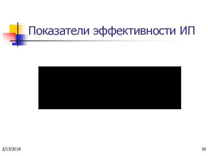 Показатели эффективности ИП 2/17/2018 34 