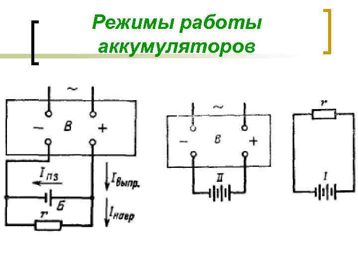 Режимы работы аккумуляторов 