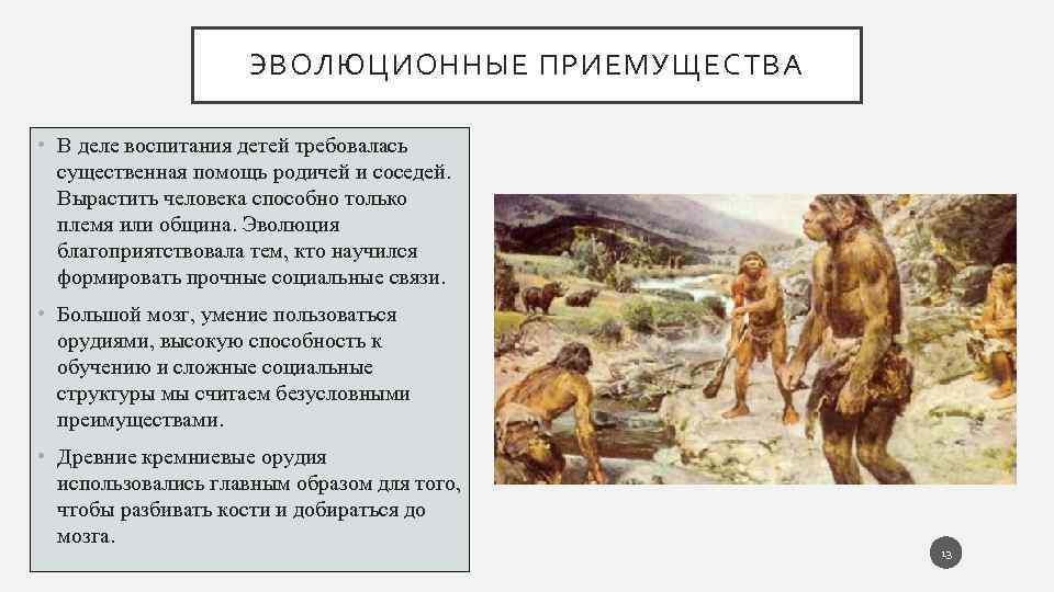 ЭВОЛЮЦИОННЫЕ ПРИЕМУЩЕСТВА • В деле воспитания детей требовалась существенная помощь родичей и соседей. Вырастить