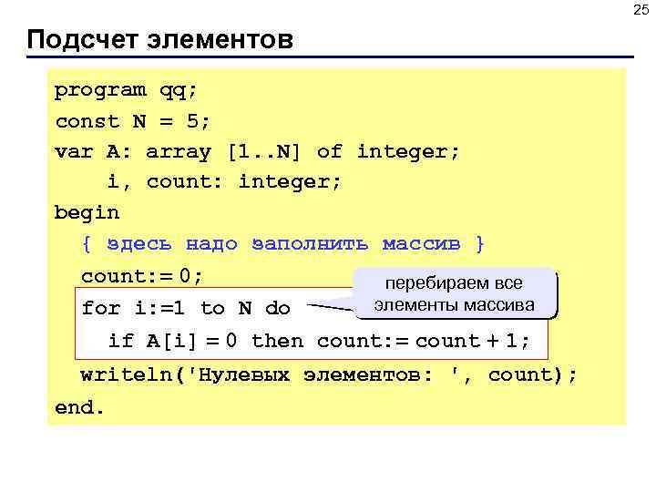 Массивы записей паскаль. Элементы массива в Паскале. Программа с массивом на Паскале. Паскаль язык программирования массивы. Подсчет количества элементов в массиве.