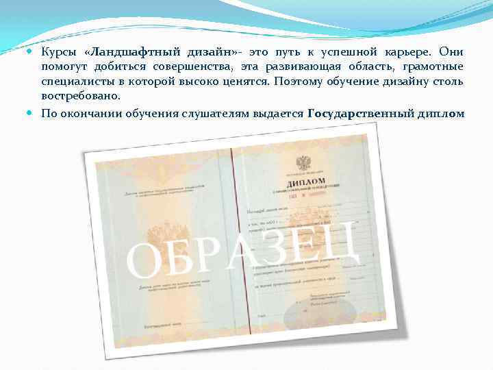 Курсы «Ландшафтный дизайн» - это путь к успешной карьере. Они помогут добиться совершенства,