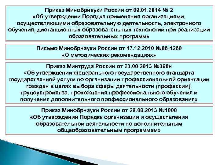 Приказ минобрнауки об образовательной программе