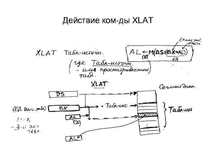 Действие ком-ды XLAT 
