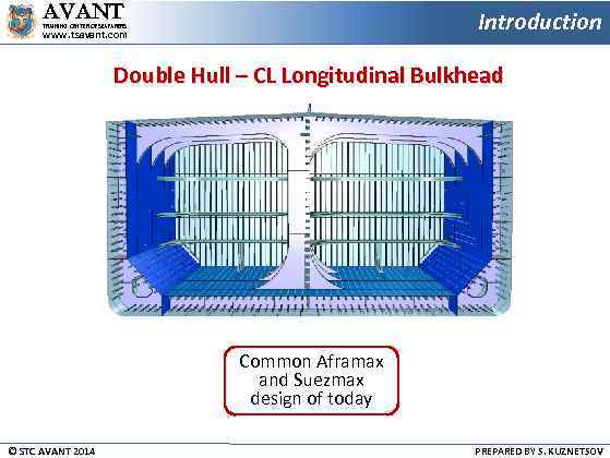 AVANT Introduction TRAINING CENTER OF SEAFARERS www. tsavant. com Double Hull – CL Longitudinal