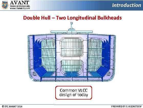 AVANT Introduction TRAINING CENTER OF SEAFARERS www. tsavant. com Double Hull – Two Longitudinal