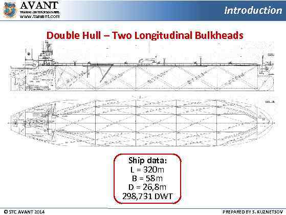 AVANT Introduction TRAINING CENTER OF SEAFARERS www. tsavant. com Double Hull – Two Longitudinal