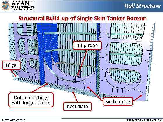 AVANT Hull Structure TRAINING CENTER OF SEAFARERS www. tsavant. com Structural Build-up of Single